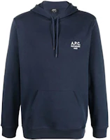 A.P.C. FW22 Logo Print Pullover Hoodie Sea Blue H27733COEZDIAJ A.P.C. FW22 Logo Print Pullover Hoodie Sea Blue H27733COEZDIAJ
