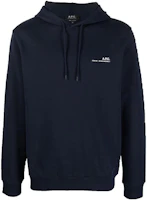 A.P.C. FW22 Logo Pullover Hoodie Blue - Long Sleeve Casual Streetwear COFBQH27672IAK A.P.C. FW22 Logo Pullover Hoodie Blue - Long Sleeve Casual Streetwear COFBQH27672IAK