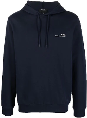 A.P.C. FW22 Logo Pullover Hoodie Biru - Lengan Panjang Kasual Streetwear COFBQH27672IAK Buy A.P.C. FW22 Logo Pullover Hoodie Biru - Lengan Panjang Kasual Streetwear COFBQH27672IAK