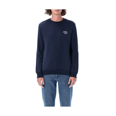 A.P.C. FW22 Navy Logo Sweatshirt Crewneck Pullover H27699COEZD-IAJ