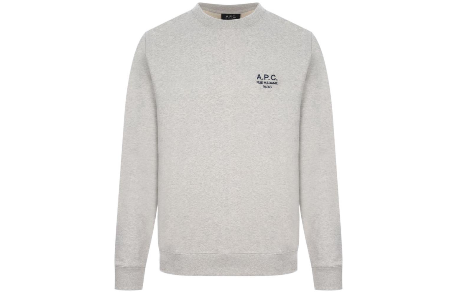 A.P.C. FW22 Printed Logo Crewneck Sweatshirt Grey ( Fall Edition) COEZDH27699PAA
