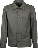 A.P.C. FW22 Solid Color Multi-Pocket Long-Sleeve Jacket Men Dark Green WOANWH02713PKB A.P.C. FW22 Solid Color Multi-Pocket Long-Sleeve Jacket Men Dark Green WOANWH02713PKB