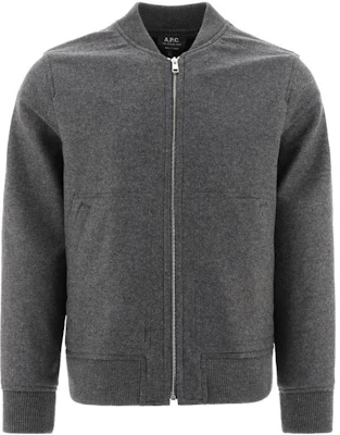 Chaqueta Béisbol Gris A.P.C. FW22 con Cremallera Color Sólido. WVAXFH02753-PLA Buy Chaqueta Béisbol Gris A.P.C. FW22 con Cremallera Color Sólido. WVAXFH02753-PLA