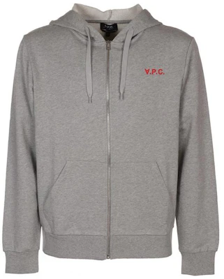 Sudadera con Capucha A.P.C. FW22 Logo Sólido con Cremallera Gris COECQH27748PLA Buy Sudadera con Capucha A.P.C. FW22 Logo Sólido con Cremallera Gris COECQH27748PLA