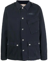 A.P.C. FW22 Unisex Solid Multi-Pocket Long-Sleeve Jacket Blue M02777COFCI-IAJ A.P.C. FW22 Unisex Solid Multi-Pocket Long-Sleeve Jacket Blue M02777COFCI-IAJ