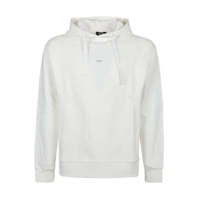 A.P.C. FW22 White Letter Print Pullover Hoodie COEIPH27622-AAB