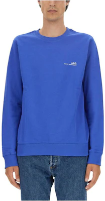 A.P.C. FW23 Biru Crewneck Pullover Sweatshirt COFBQH27608IAG Buy A.P.C. FW23 Biru Crewneck Pullover Sweatshirt COFBQH27608IAG
