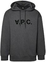 A.P.C. FW23 Grey Solid Logo Hoodie COFDXH27833-PLA A.P.C. FW23 Grey Solid Logo Hoodie COFDXH27833-PLA
