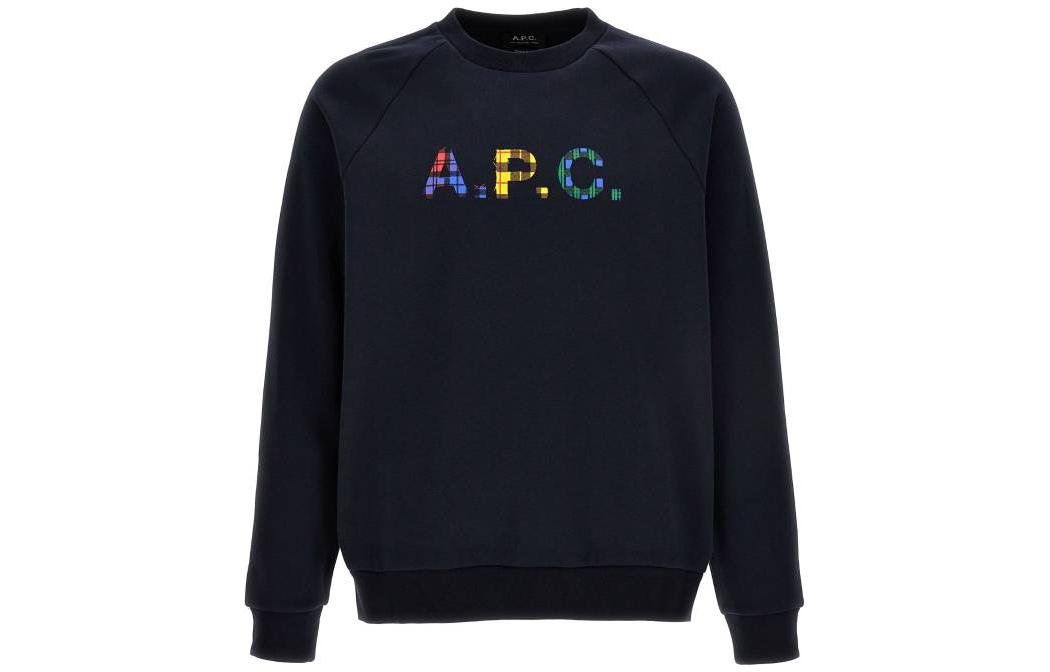 A.P.C. FW23 Logo Crewneck Sweatshirt Blue () COGVFH27843-IAK