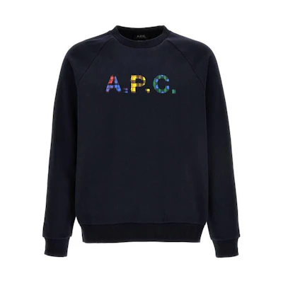 A.P.C. FW23 Logo Crewneck Sweatshirt Blue () COGVFH27843-IAK