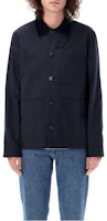 A.P.C. FW23 Solid Single-Breasted Long-Sleeve Jacket - Dark Blue H02841COERC-IAK A.P.C. FW23 Solid Single-Breasted Long-Sleeve Jacket - Dark Blue H02841COERC-IAK