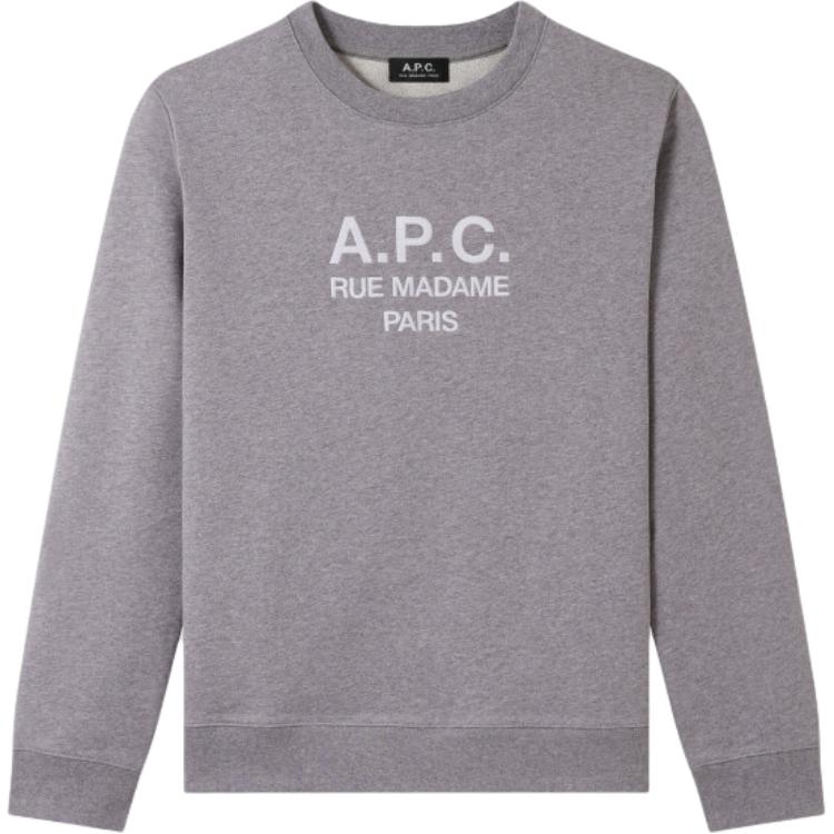 A.P.C. FW24 Alphabet Logo Oversized Sweatshirt in Heather Gray COEBHH27500-PLD