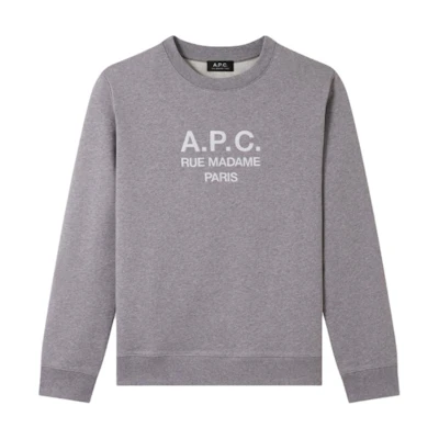 A.P.C. FW24 Alphabet Logo Oversized Sweatshirt in Heather Gray COEBHH27500-PLD