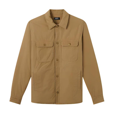 A.P.C. FW24 Casual Long-Sleeve Pocket Jacket Yellow Brown COETBH02625-BAC