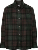 A.P.C. FW24 Cedar Brown Plaid Relaxed Fit Long Sleeve Jacket WOAPSH02884-BRON A.P.C. FW24 Cedar Brown Plaid Relaxed Fit Long Sleeve Jacket WOAPSH02884-BRON
