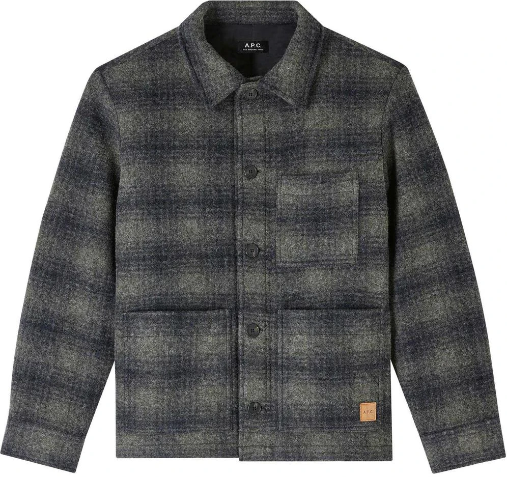 a-p-c-fw-24-khaki-checkered-single-breasted-pocket-jacket-wvbdfh-02961-jaa