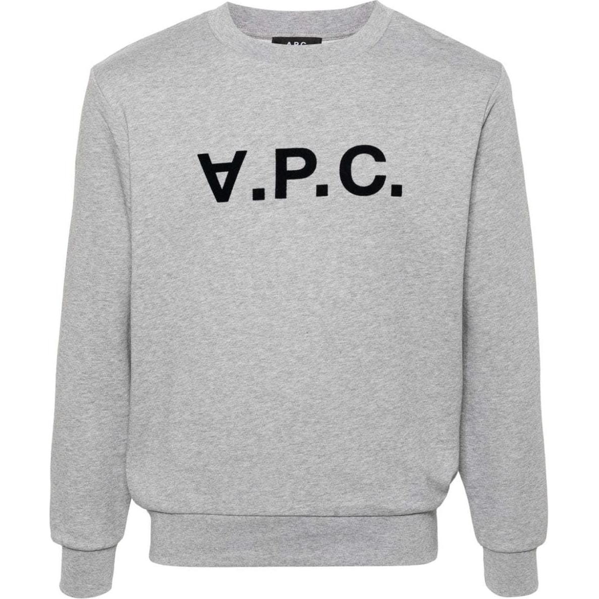 A.P.C. FW24 Logo Crewneck Sweatshirt Unisex Heather Gray COGXBF26417-GREY