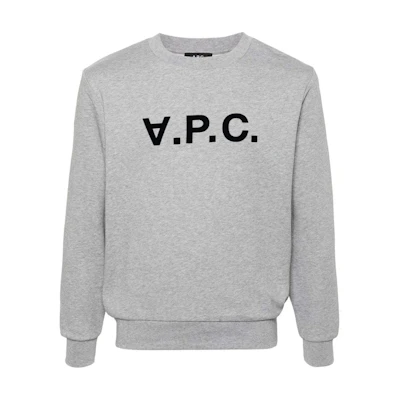 A.P.C. FW24 Logo Crewneck Sweatshirt Unisex Heather Gray COGXBF26417-GREY