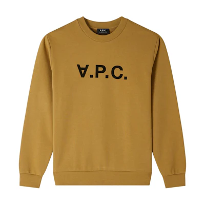 A.P.C. FW24 Loose Fit Drop Shoulder Sweatshirt Unisex Mustard Yellow COHBNM27907-TCR