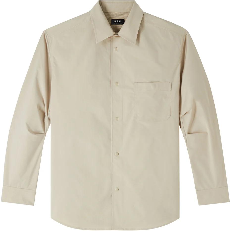 A.P.C. FW24 Loose Fit Pocket Long Sleeve Jacket Beige PSAIYH02950-BAA