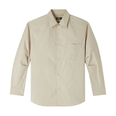 A.P.C. FW24 Loose Fit Pocket Long Sleeve Jacket Beige PSAIYH02950-BAA