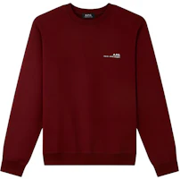 A.P.C. FW24 Minimalist Casual Crewneck Sweatshirt Red Brown - COEASH27608-GAB A.P.C. FW24 Minimalist Casual Crewneck Sweatshirt Red Brown - COEASH27608-GAB