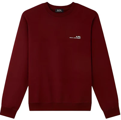 A.P.C. FW24 Sweater Crewneck Casual Minimalis Merah Cokelat COEASH27608-GAB Buy A.P.C. FW24 Sweater Crewneck Casual Minimalis Merah Cokelat COEASH27608-GAB