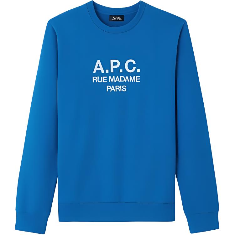 A.P.C. FW24 Oversized Letter Crewneck Sweatshirt Navy Blue COEBHH27500-IAG