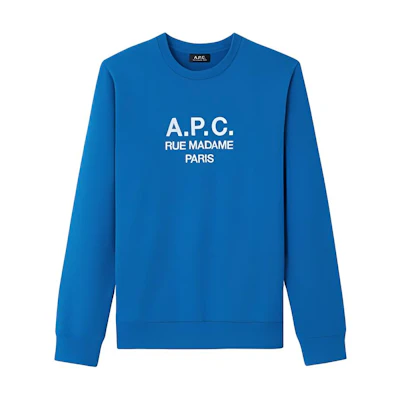 A.P.C. FW24 Oversized Letter Crewneck Sweatshirt Navy Blue COEBHH27500-IAG
