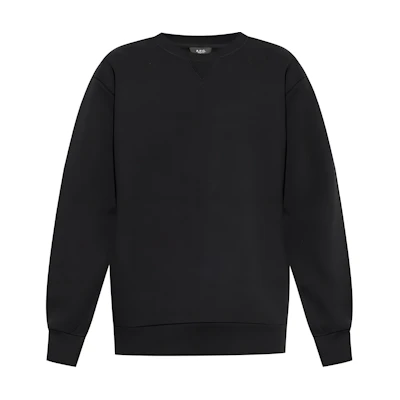 A.P.C. FW24 Plain Crewneck Drop Shoulder Long Sleeve Sweatshirt Black Mens COHCMH27925-BLACK