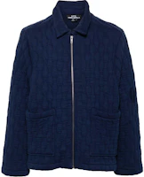 A.P.C. FW24 Relaxed Fit Zip Knit Jacket - Indigo Blue PSAKBM02982-BLUE A.P.C. FW24 Relaxed Fit Zip Knit Jacket - Indigo Blue PSAKBM02982-BLUE