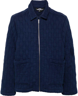 A.P.C. FW24 Jaket Knit Relaxed Fit Zip - Biru Indigo PSAKBM02982-BLUE Buy A.P.C. FW24 Jaket Knit Relaxed Fit Zip - Biru Indigo PSAKBM02982-BLUE