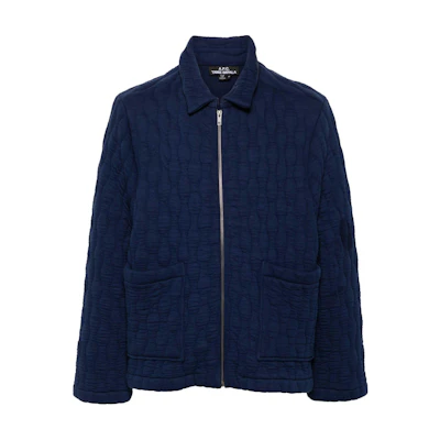 A.P.C. FW24 Relaxed Fit Zip Knit Jacket - Indigo Blue PSAKBM02982-BLUE