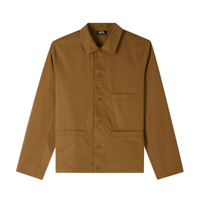 A.P.C. FW24 Solid Pocket Straight-Cut Jacket Men’s Light Chestnut Brown COGZRH02783-CAG
