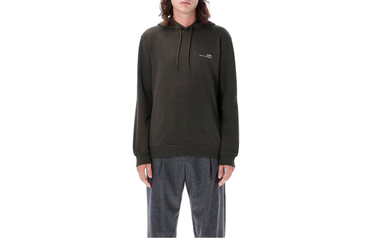 A.P.C. Graphic Print Pullover Hoodie Deep Green H27672COGAU-PKB