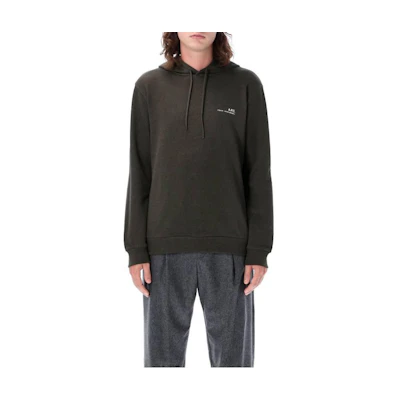 A.P.C. Graphic Print Pullover Hoodie Deep Green H27672COGAU-PKB