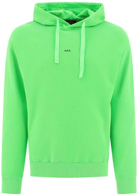 a-p-c-green-logo-print-hoodie-pullover-long-sleeve-coeip-h27853-kam