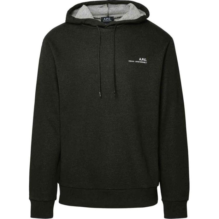 A.P.C. Green Loose-Fit Letter Print Hoodie Long Sleeve Pullover COGAUH27672-PKB