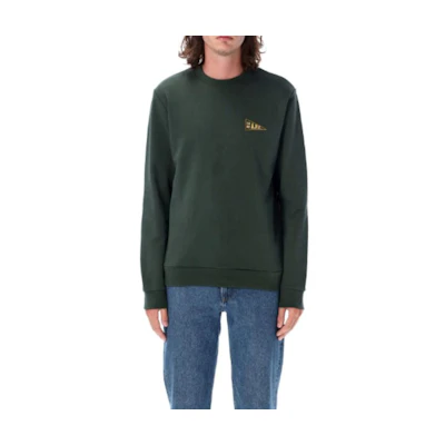 A.P.C. Green Oversized Crewneck Sweatshirt with Letter Print - Casual Wear M27946COHBY-KAF