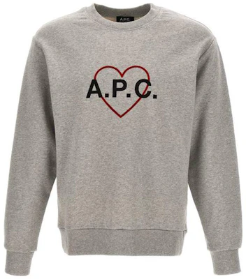 A.P.C. Kelabu Crewneck Sweatshirt Corak Huruf COEIPM27732PLA Buy A.P.C. Kelabu Crewneck Sweatshirt Corak Huruf COEIPM27732PLA
