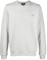 A.P.C. Grey Crewneck Sweatshirt with Solid Logo Print COFBQH27608PLB A.P.C. Grey Crewneck Sweatshirt with Solid Logo Print COFBQH27608PLB