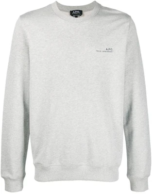 A.P.C. Sweater Kelabu Leher Bulat dengan Cetakan Logo Solid COFBQH27608PLB Buy A.P.C. Sweater Kelabu Leher Bulat dengan Cetakan Logo Solid COFBQH27608PLB
