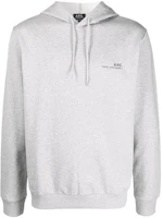 A.P.C. Grey Hoodie with Letter Print Long Sleeves COEASH27672-PLB A.P.C. Grey Hoodie with Letter Print Long Sleeves COEASH27672-PLB