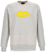 A.P.C. Grey Letter Print Crewneck Sweatshirt COEIPH27825-PLB A.P.C. Grey Letter Print Crewneck Sweatshirt COEIPH27825-PLB