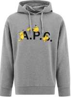 A.P.C. Letter Cartoon Hoodie Grey Long Sleeve Pullover COGVFH27858-PLB A.P.C. Letter Cartoon Hoodie Grey Long Sleeve Pullover COGVFH27858-PLB