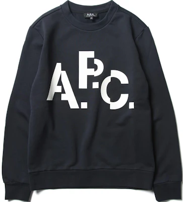 A.P.C. Sweatshirt Unisex Logo Panjang Biru Tua CODCQF27548 Buy A.P.C. Sweatshirt Unisex Logo Panjang Biru Tua CODCQF27548