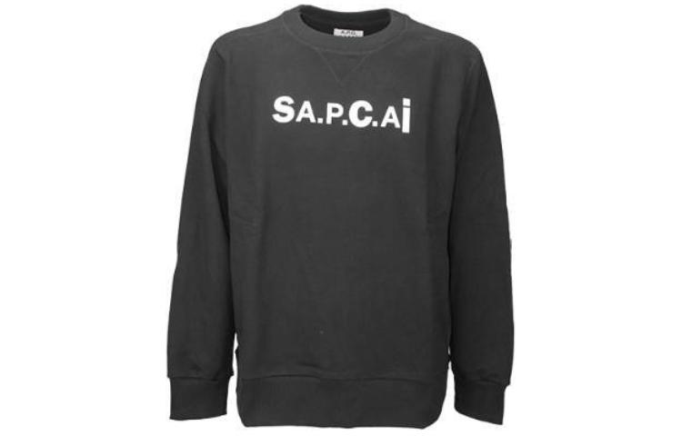 A.P.C. Letter Print Crewneck Long Sleeve Oversized Sweatshirt Unisex Black COEONM27656-LZZ