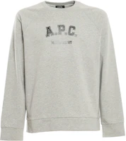 A.P.C. Letter Print Crewneck Pullover Sweatshirt Grey () COESMH27683PLB A.P.C. Letter Print Crewneck Pullover Sweatshirt Grey () COESMH27683PLB