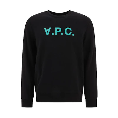 A.P.C. Letter Print Crewneck Sweatshirt Black COFAXH27378-TZH