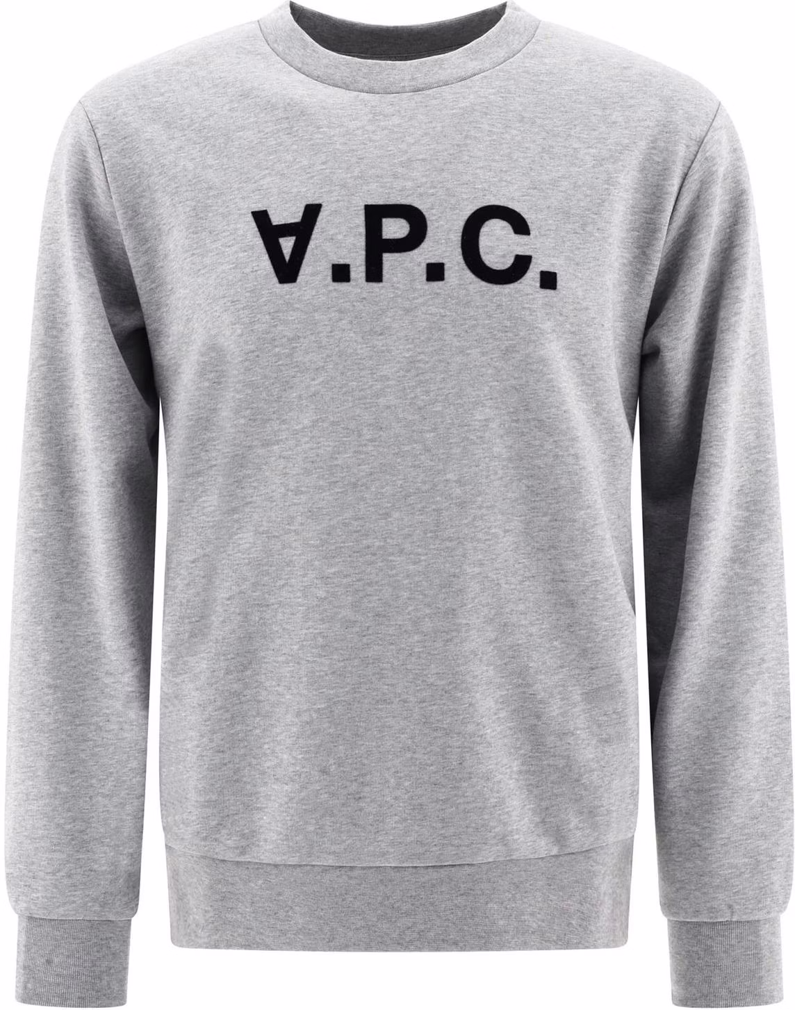 a-p-c-logo-crewneck-sweatshirt-grey-mens-long-sleeve-ribbed-cuffs-cohbnm-27907-tpi